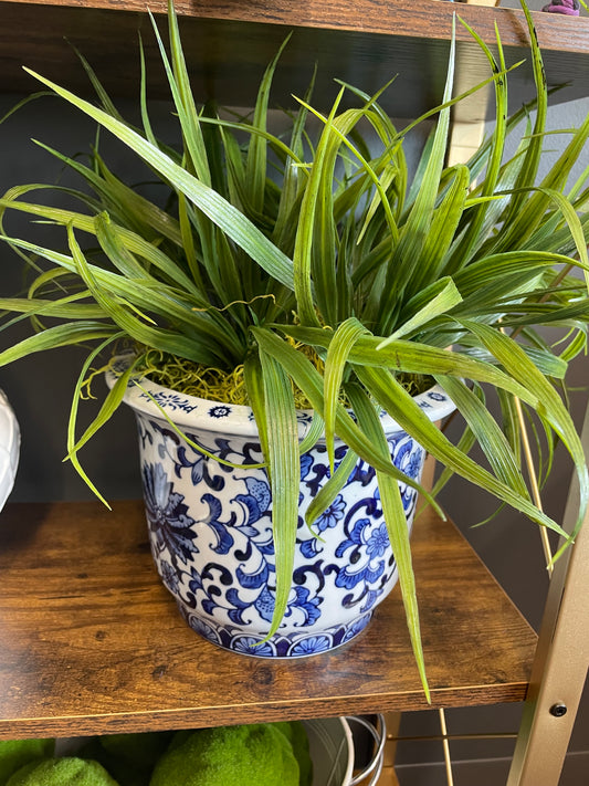 Blue Chinoiserie Planter
