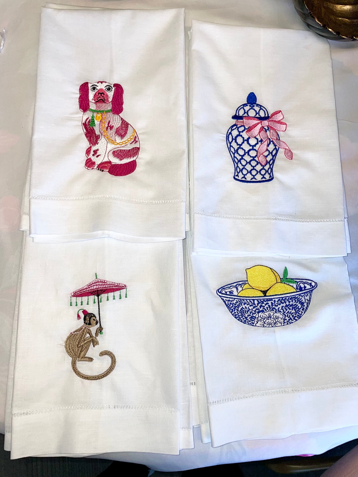 Embroidered Tea Towel