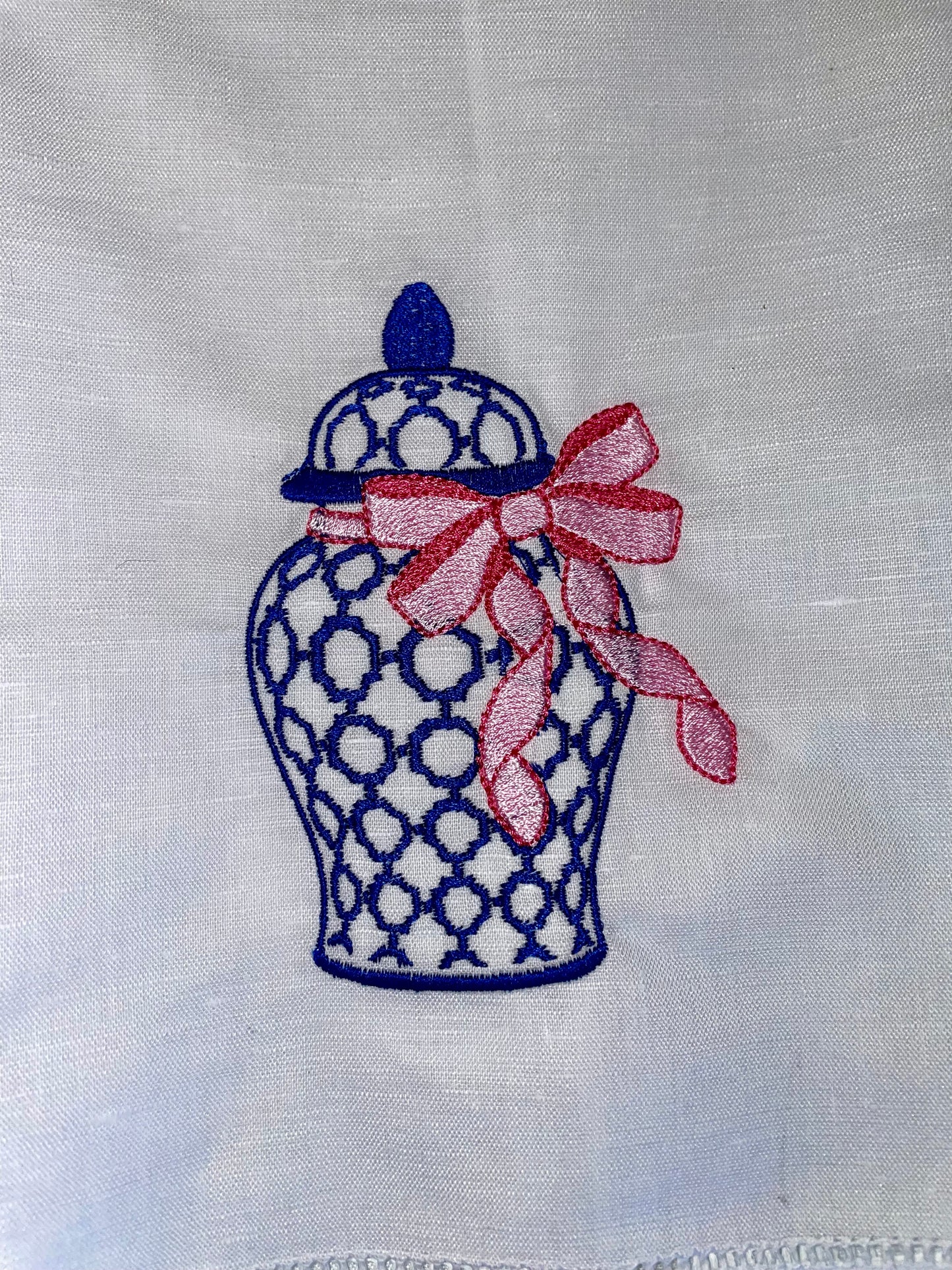 Embroidered Tea Towel