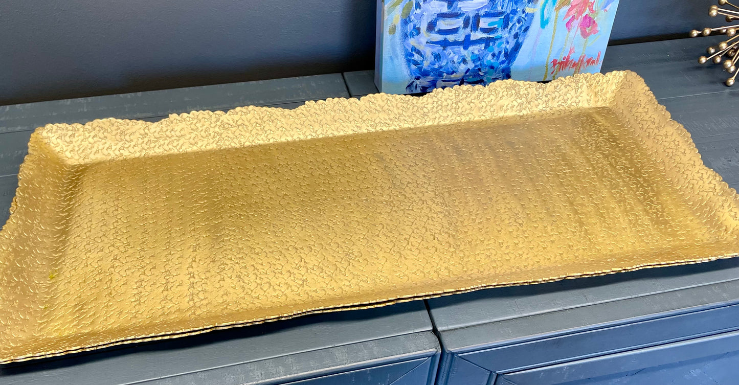 Gold Hammered Tray
